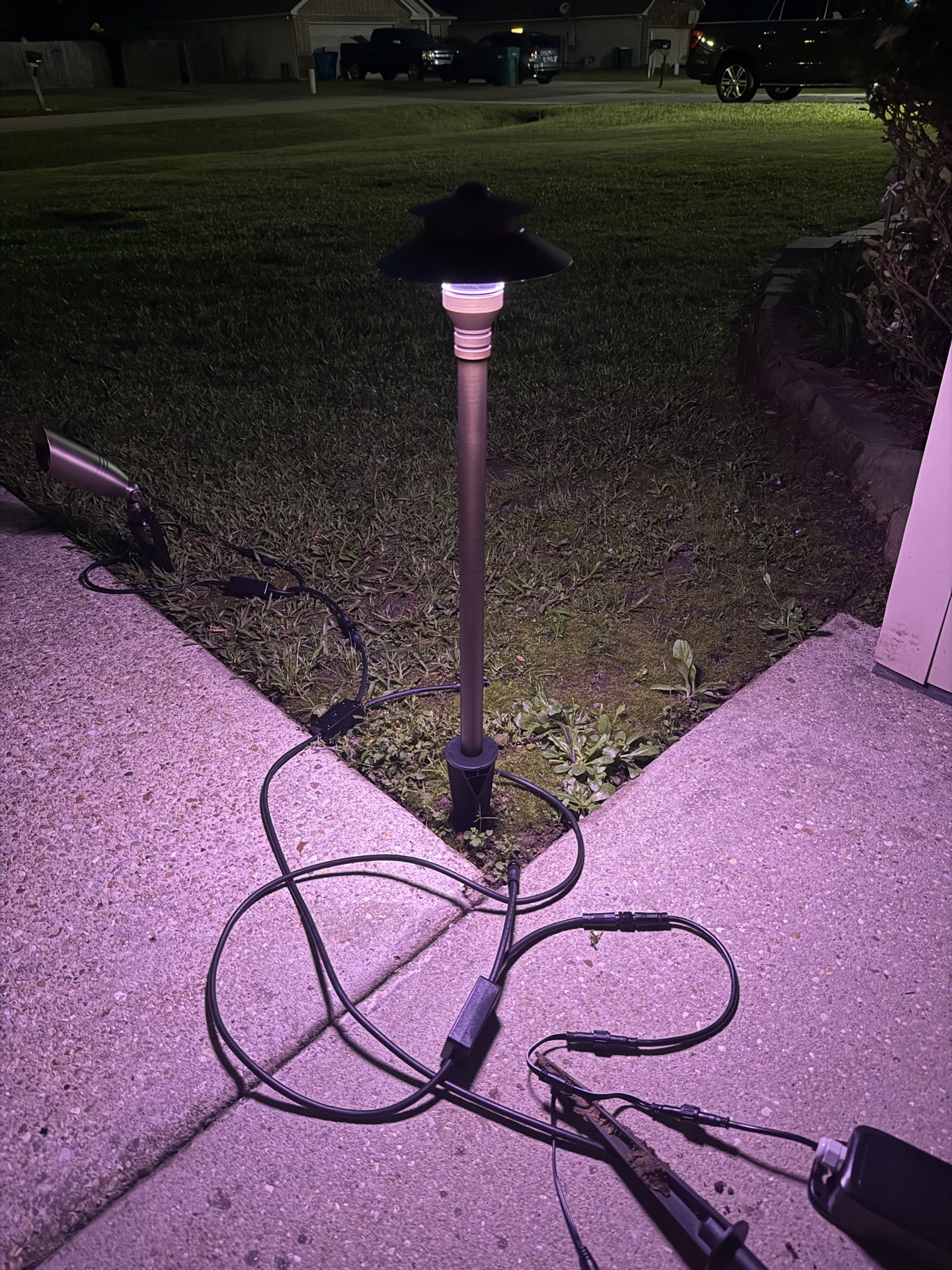 Path Light & Uplighting — permanent exterior lighting in Landscape lighting